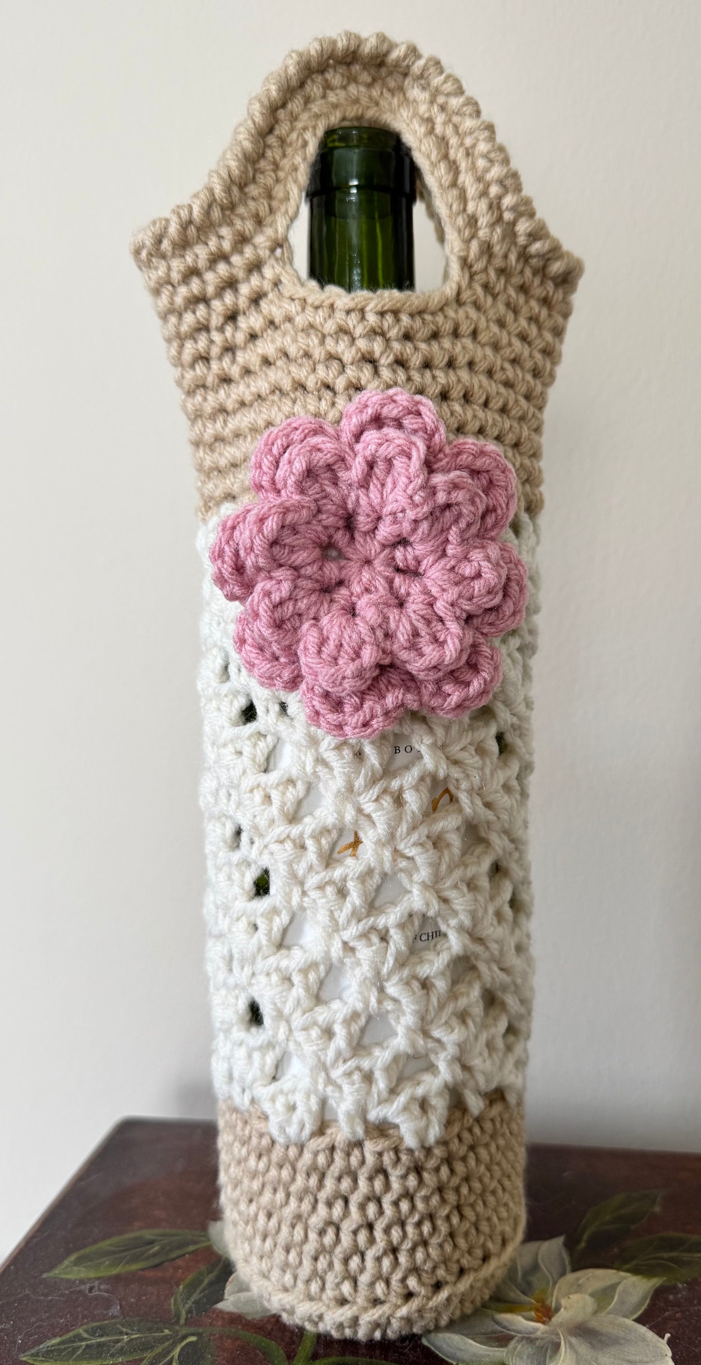 Crochet Wine Tote - Aaron & Lace