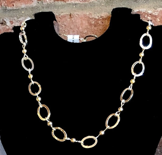 Handcrafted Sterling Silver Chain Link Necklace No 3