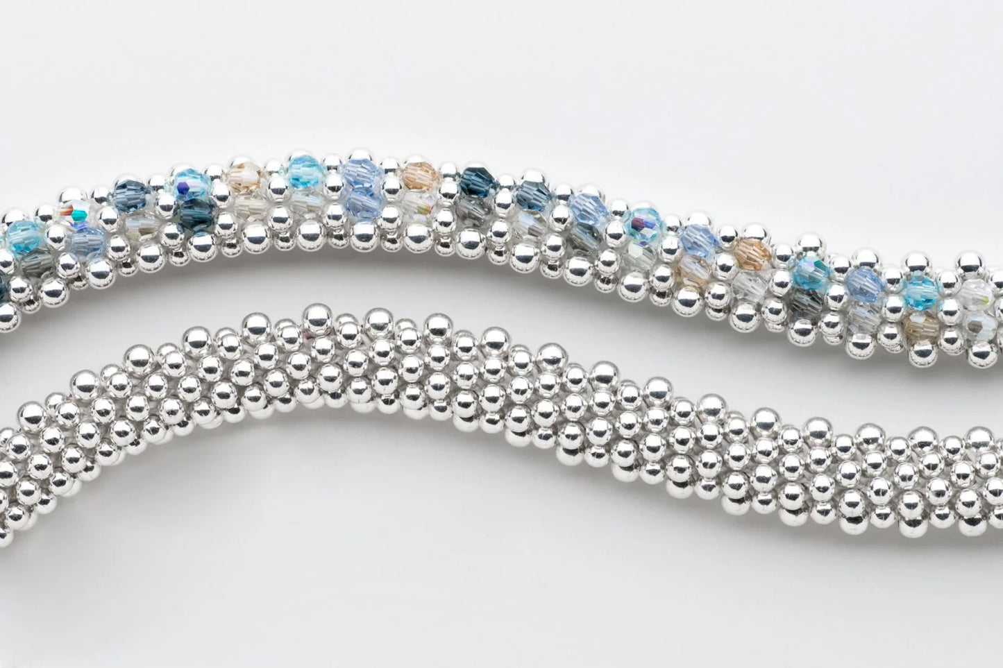 Classic Michelle - Ocean Inspired Crystal and Sterling Silver Reversible Bracelet