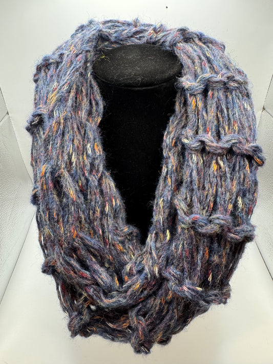 Handmade Infinity Scarf-Amber Blues