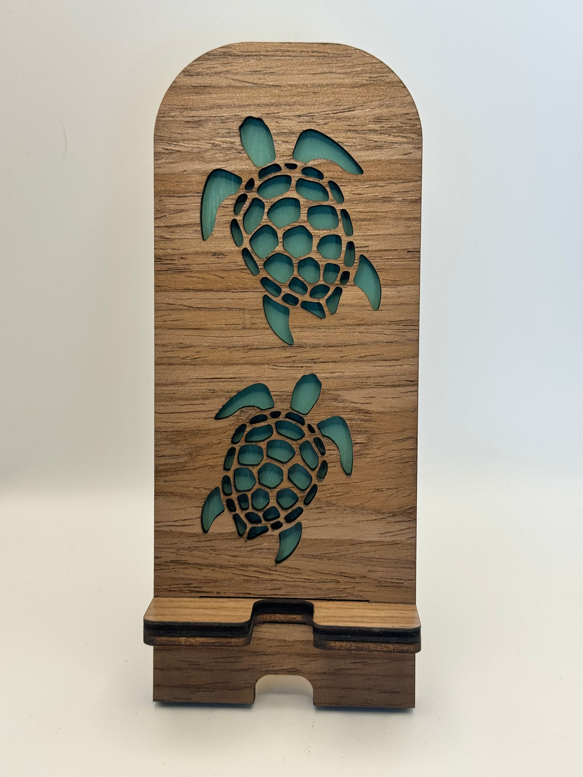 Wooden Phone Stand - Sea Turtles