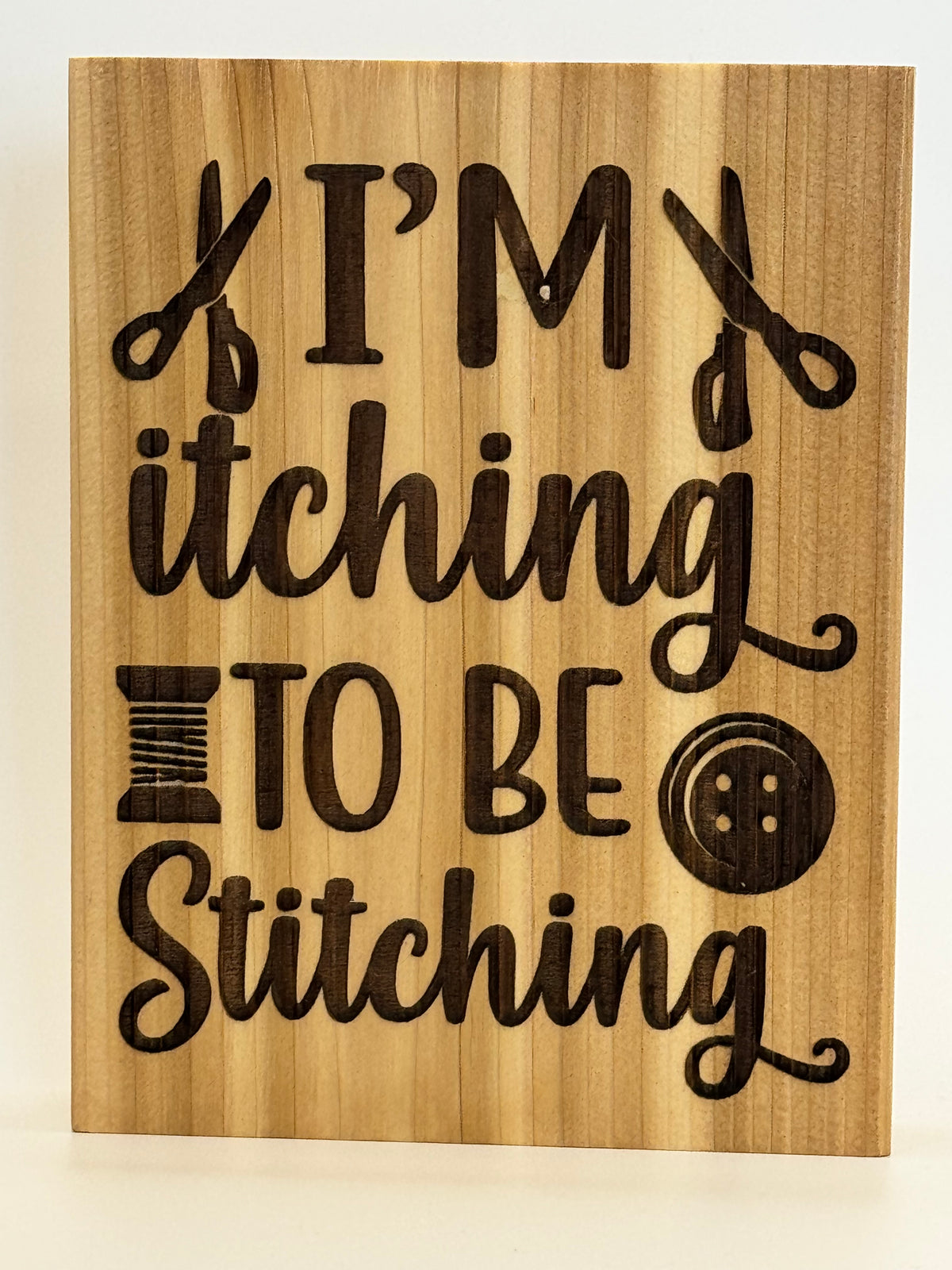 Handcrafted Sentiment Wood Block 4x6