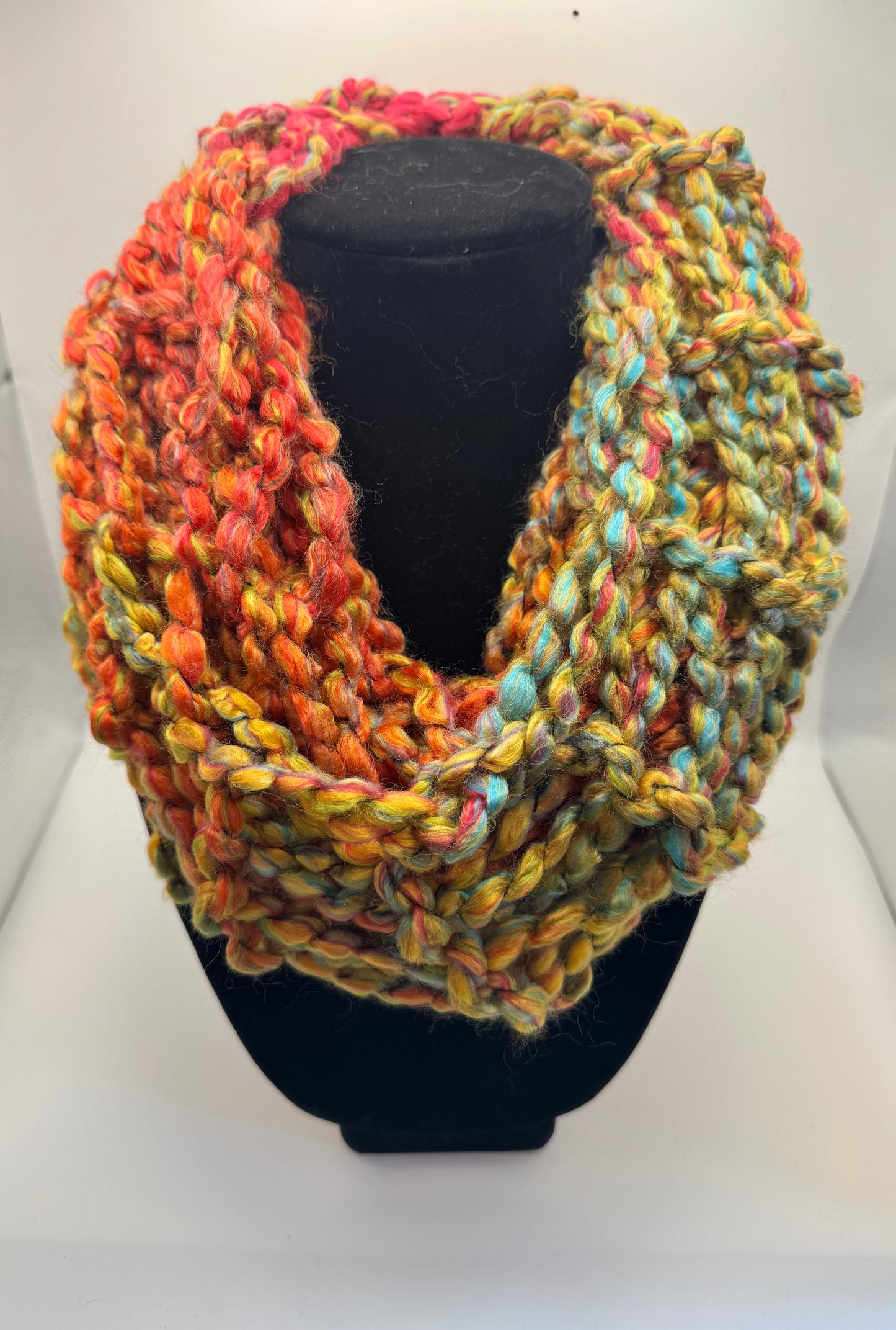 Handmade Infinity Scarf - Rainbow Skies