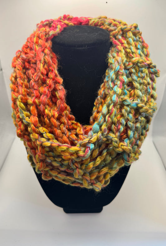 Handmade Infinity Scarf - Rainbow Skies